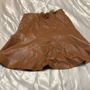 White House Black Market Leather Skirt Size 0